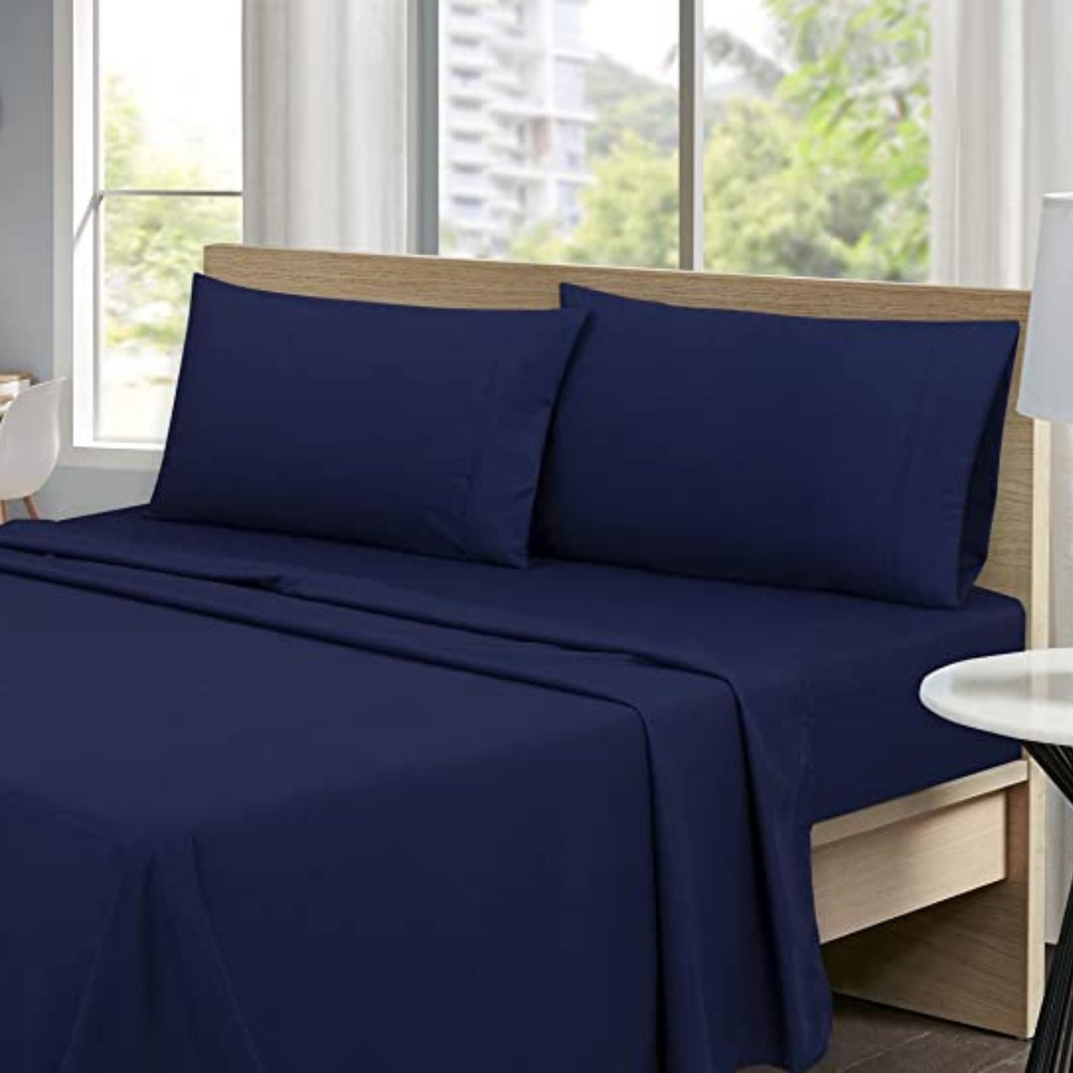 Navy Grey Bed Sheet