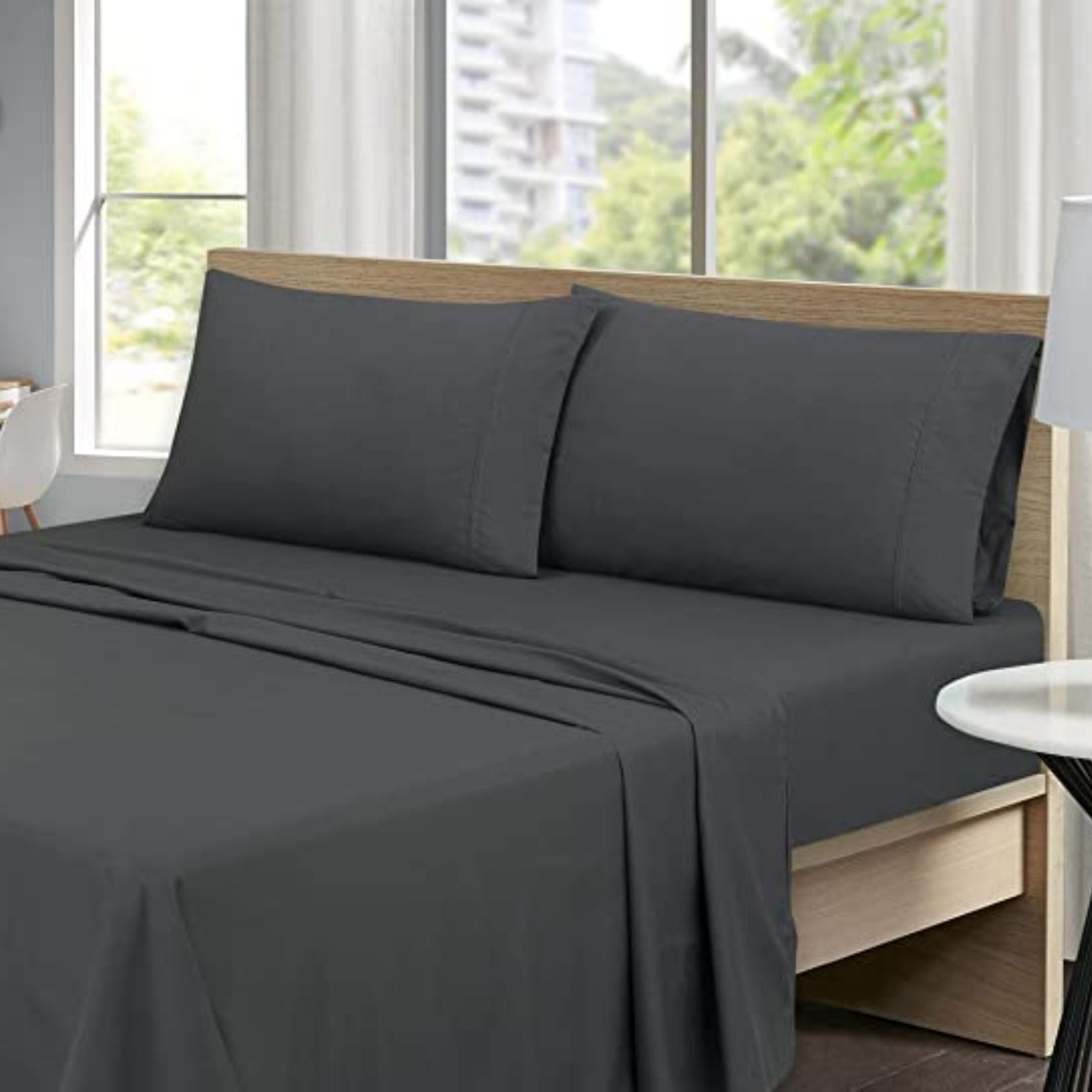 Smoke Grey Bed Sheet