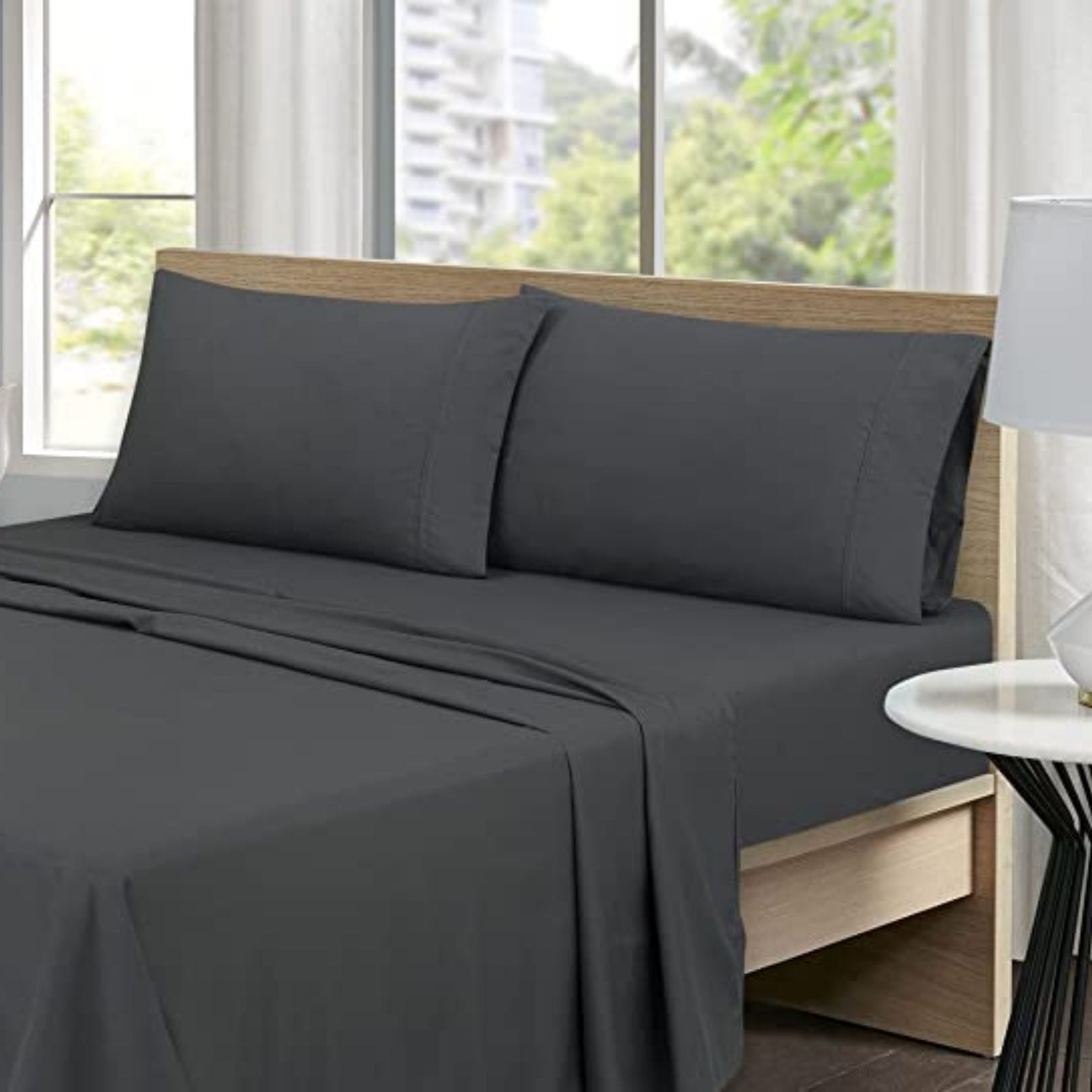 Cloudy Grey Bed Sheet