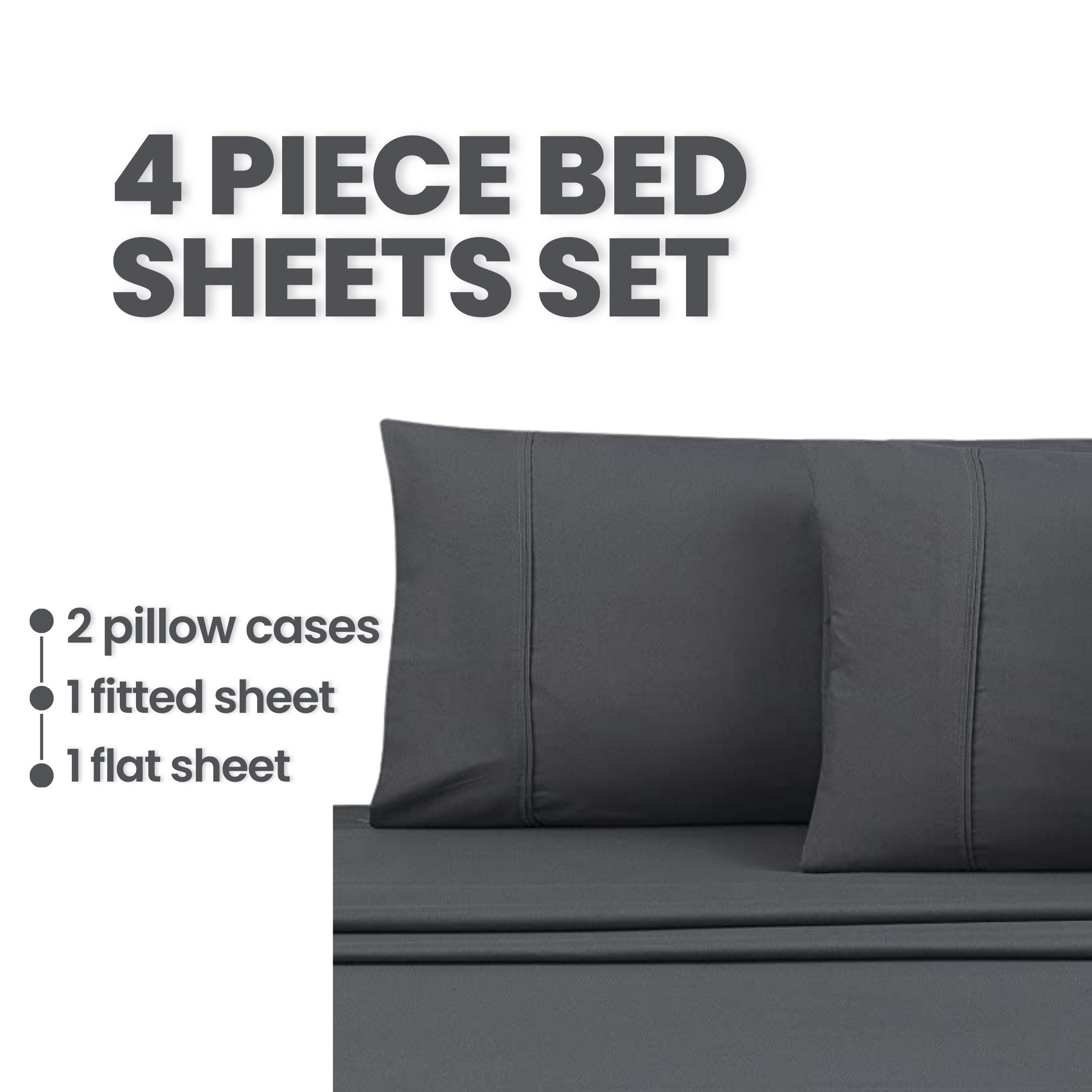 Cloudy Grey Bed Sheet