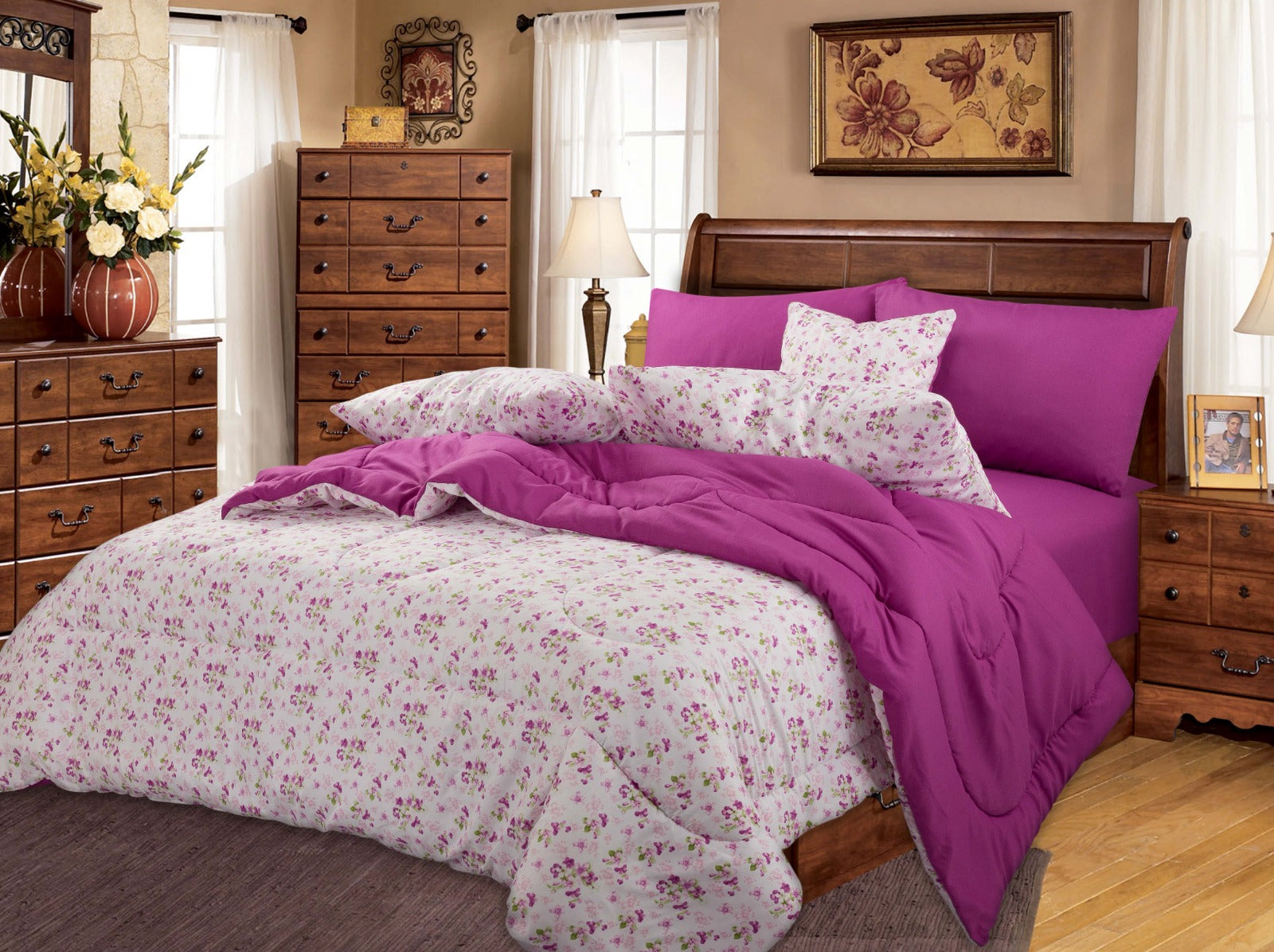 7 PCS COMFORTER SET 85 GSM