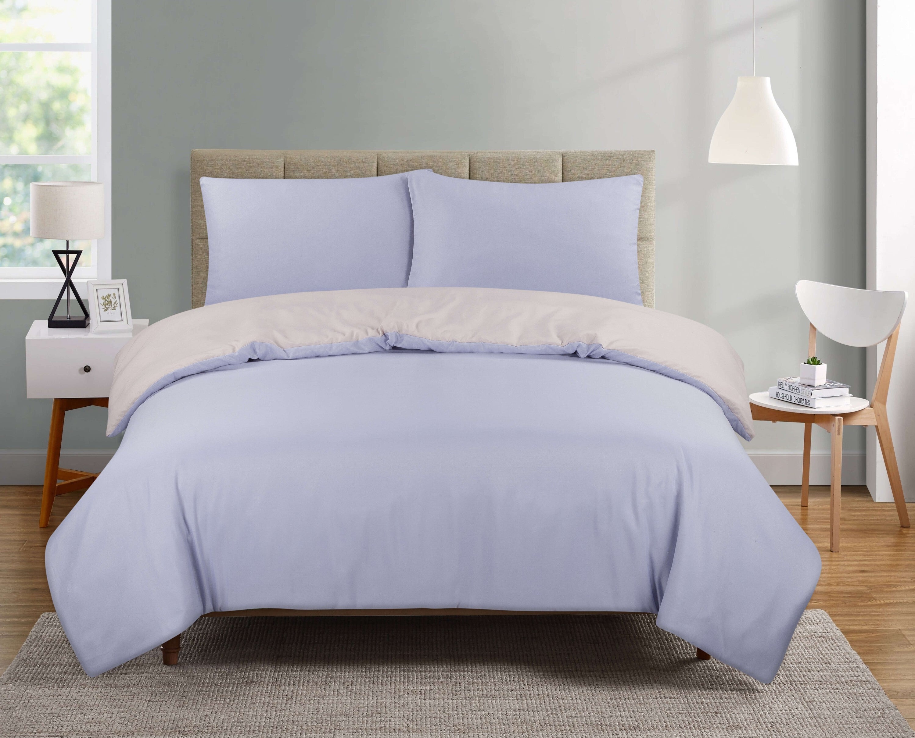 3 PC DYED COMFORTER SET - 65 GSM