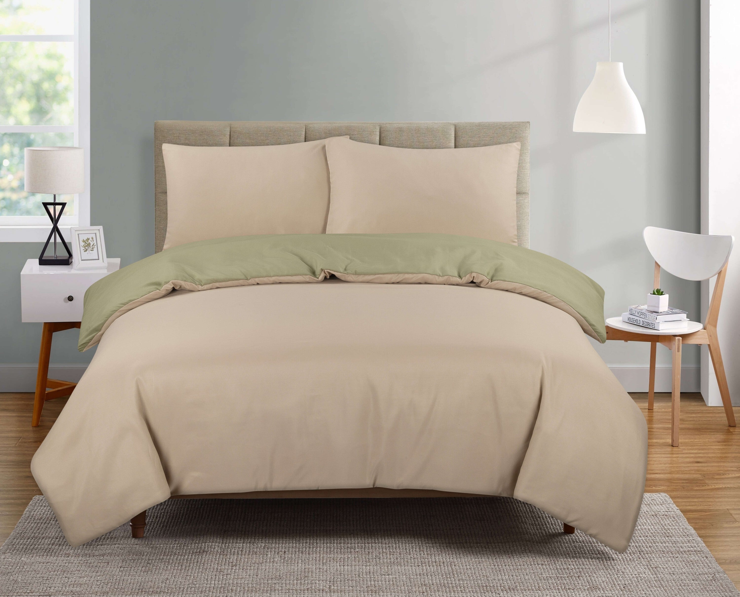 3 PC DYED COMFORTER SET - 65 GSM