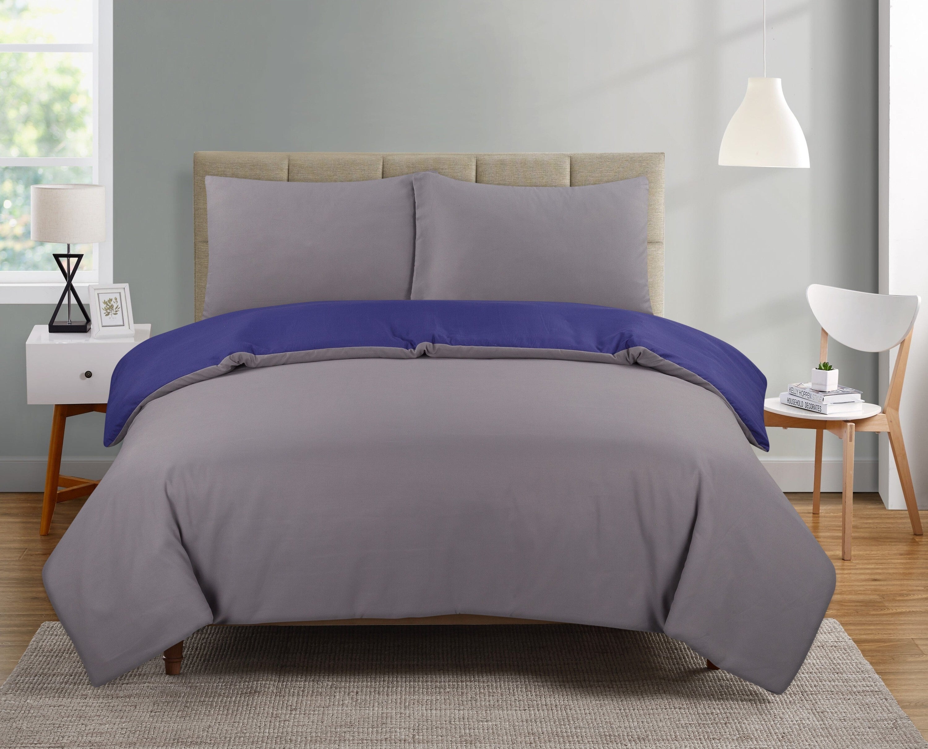 3 PC DYED COMFORTER SET - 65 GSM