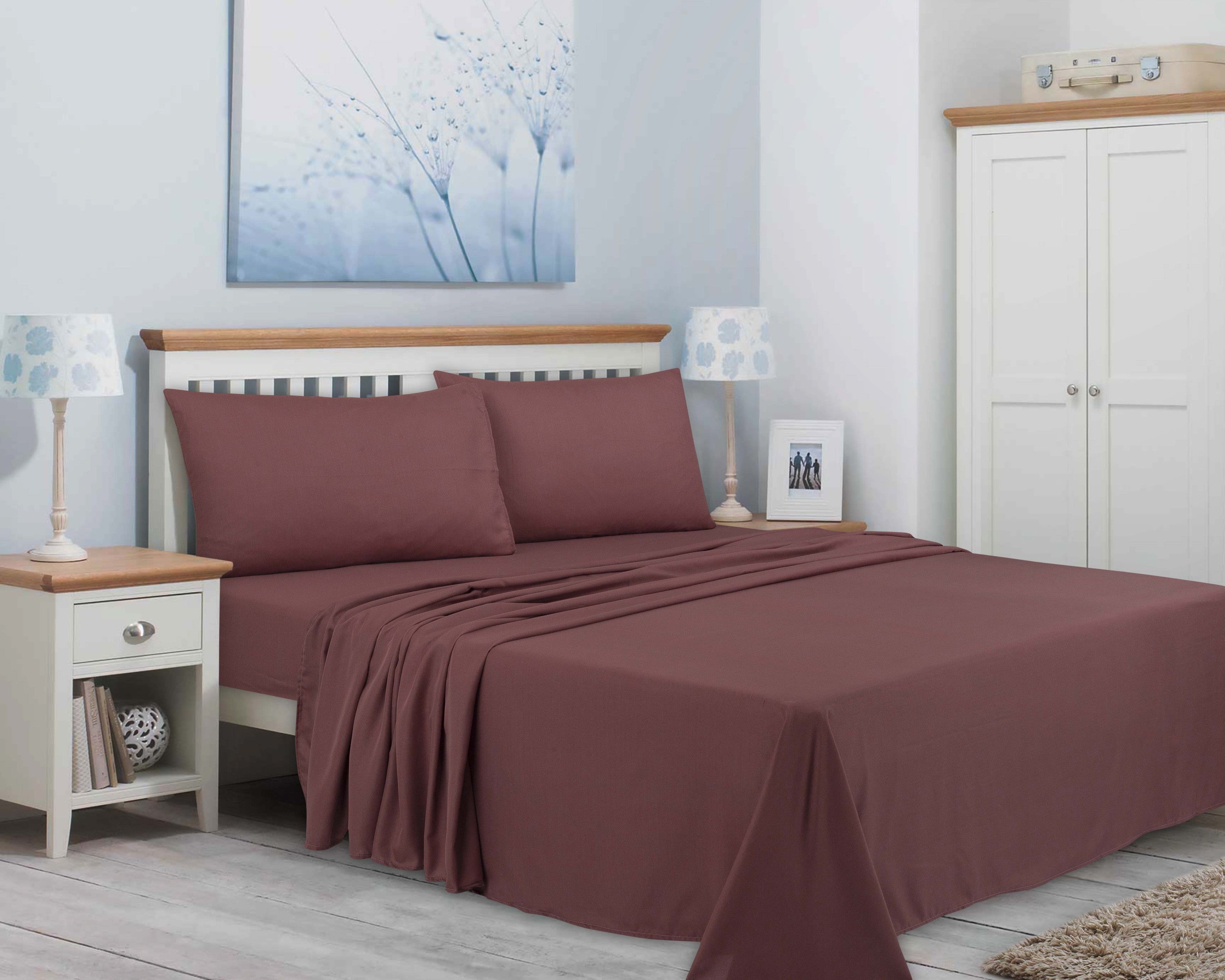 4 pcs sheet set dyed