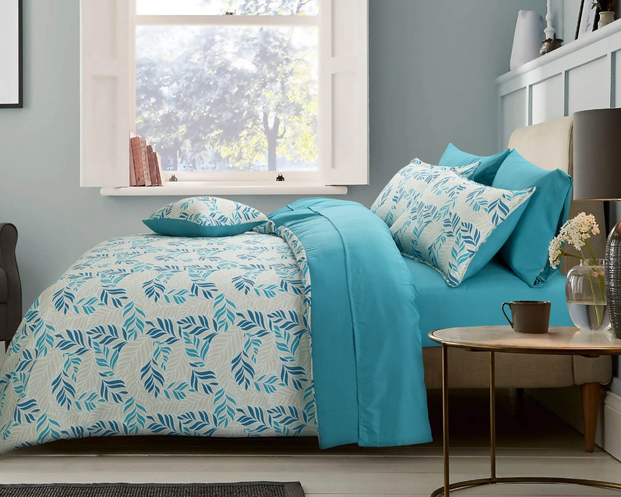 8 PC BLUE COMFORTER SET