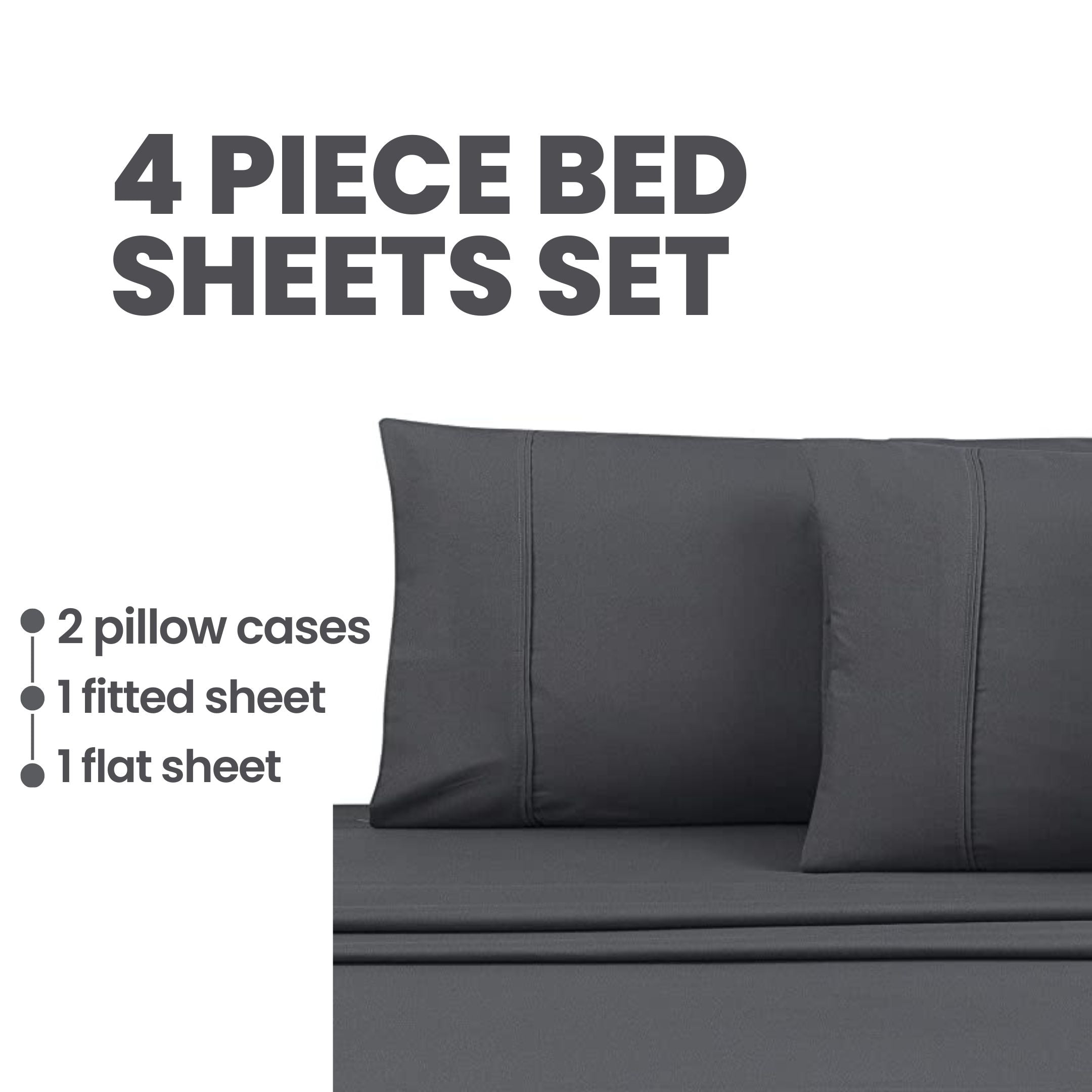 Smoke Grey Bed Sheet