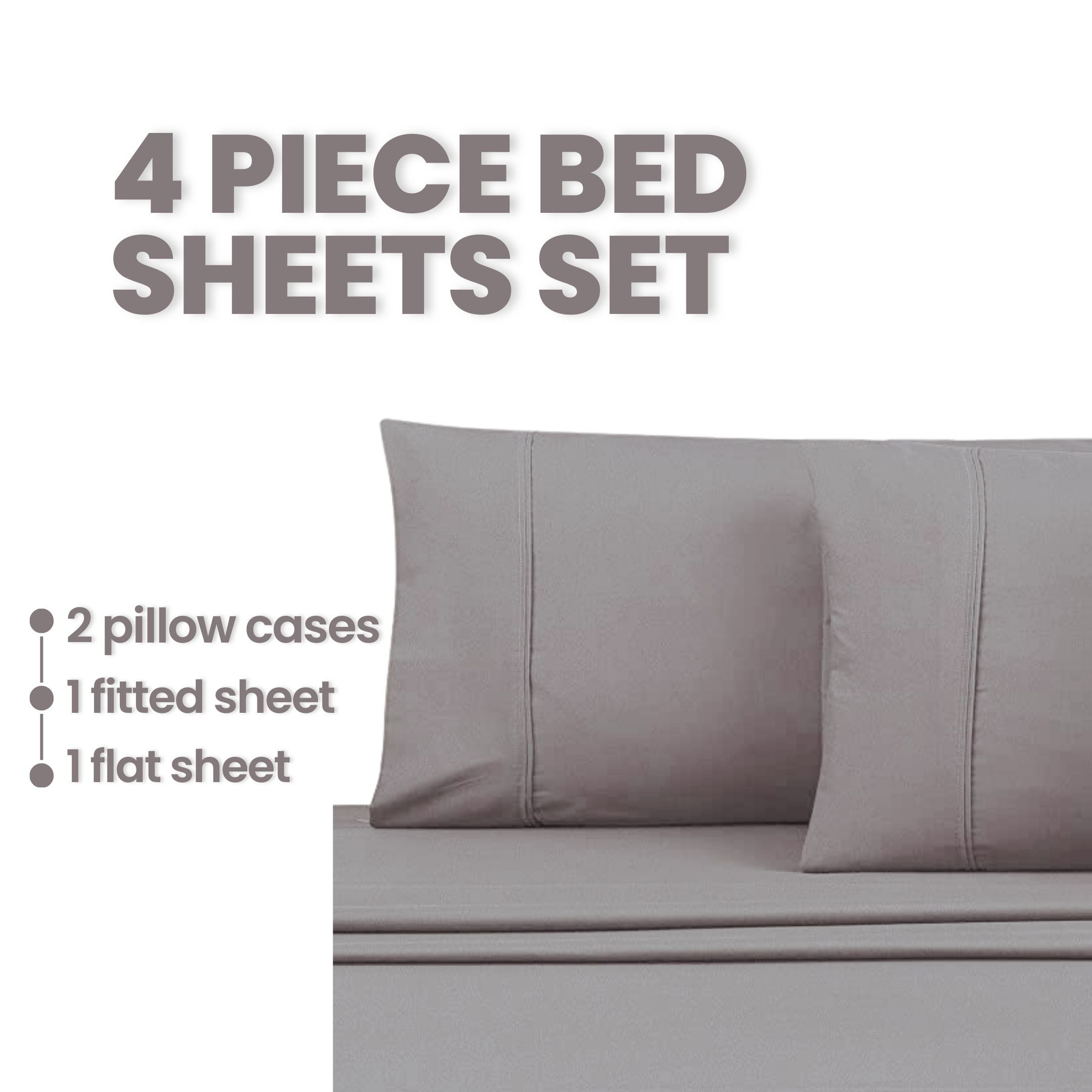 Ash Grey Bed Sheet